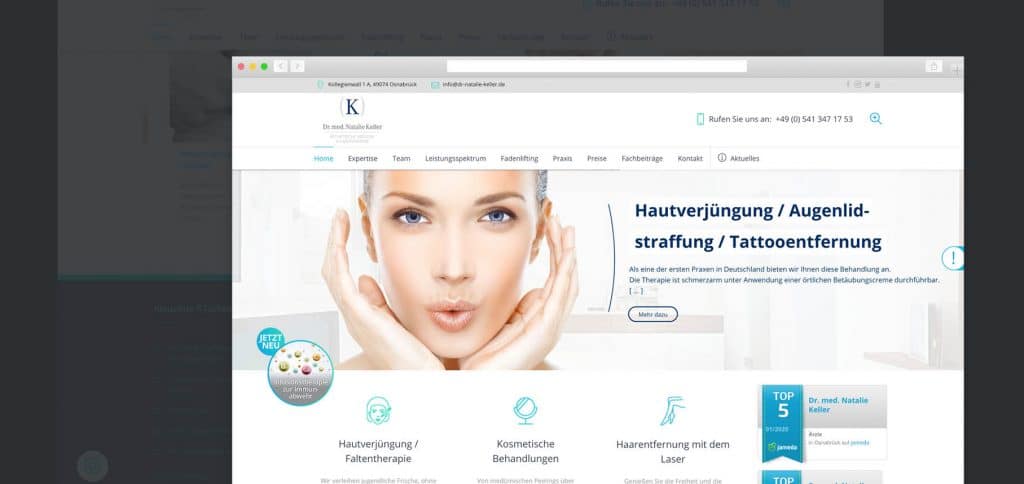 Web Relaunch – Privatpraxis Dr. med. Natalie Keller