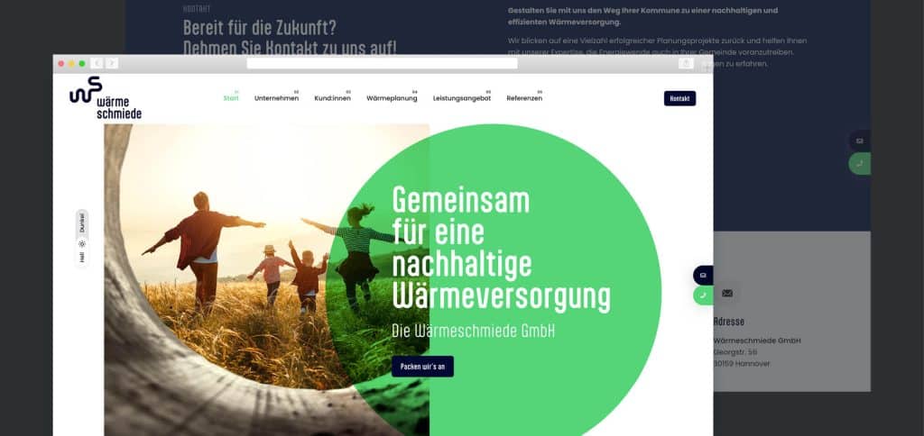 Webdesign – Wärmeschmiede GmbH
